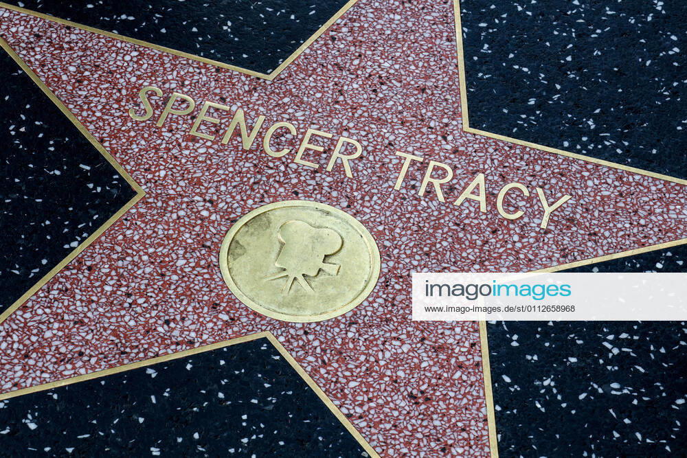 Hollywood Walk of Fame USA, United States of America, California, Los Angeles, 17 02 2020 Hollywood Boulevard, about 2700 stars are embedded in the pavement Celebrities are honored who played or still play an important role in the American entertainment industry Category Motion Pictures Film Star for Spencer Tracy