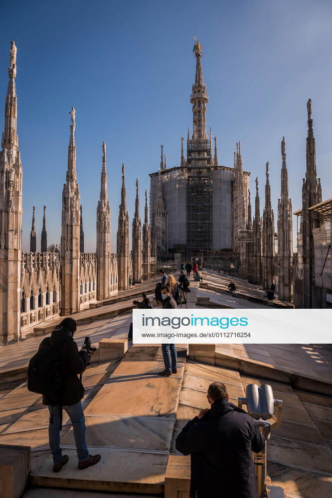 Milan. Milan Cathedral reopening for visits to tourists Editorial Usage Only