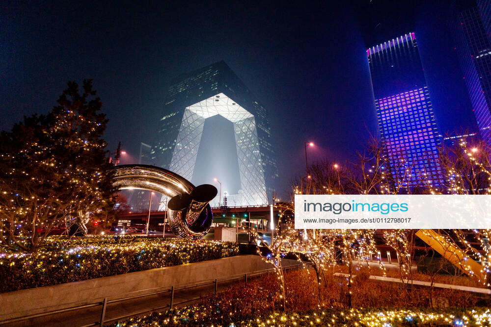 Street decorations are pictured in Guomao Business District as China celebrates Chinese New Year 4719, the Year of the Ox. Artyom Ivanov TASS TS0F6913