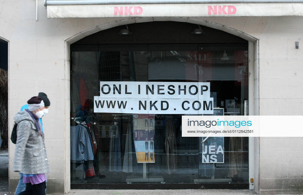 Kleidung Shop NKD geschlossen during the Hard Lockdown of the Covid 19 Coronavirus Pandemie in Furth , Bayern , Deutschland . February 12, 2021.