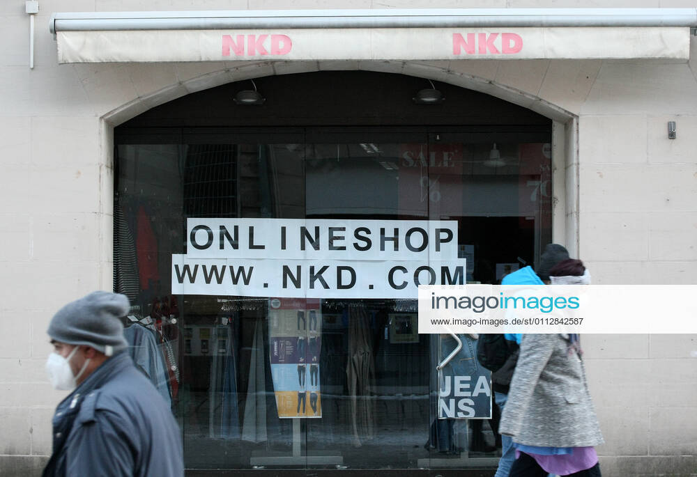 Kleidung Shop NKD geschlossen during the Hard Lockdown of the Covid 19 Coronavirus Pandemie in Furth , Bayern , Deutschland . February 12, 2021.