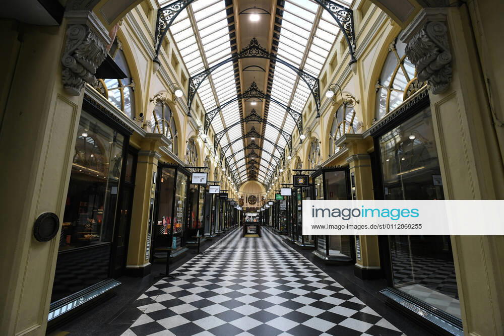 VICTORIA CORONAVIRUS COVID19, An empty Royal Arcade is seen in Melbourne, Saturday, February 13, 2021. Victoria has entered a short, sharp circuit-breaker lockdown for five days amid fears the highly infectious UK strain of coronavirus has spread in the community. ( NO ARCHIVING, , NO USE IN BOOKS WITHOUT CONSENT MELBOURNE VIC AUSTRALIA