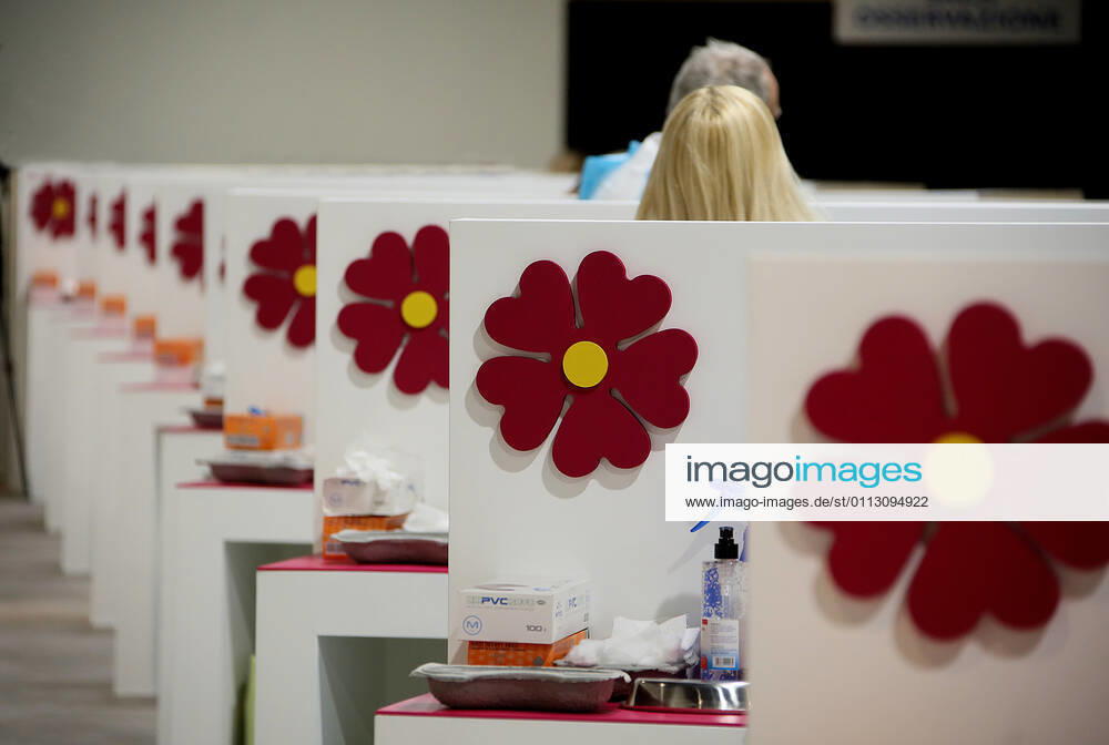 Rome, Inauguration of the new Covid 19 vaccination center at the Auditorium Parco della Musica in Rome. Pictured: