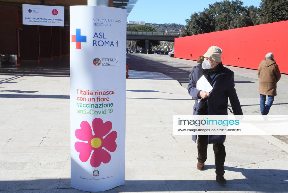 Rome, Inauguration of the new Covid 19 vaccination center at the Auditorium Parco della Musica in Rome. Pictured: