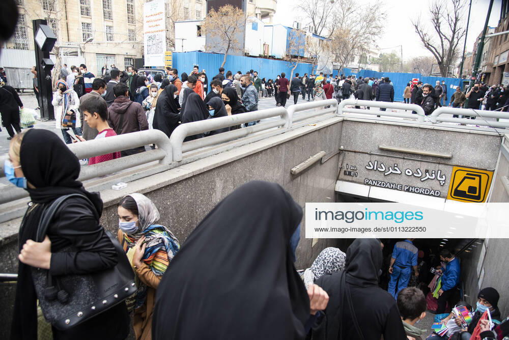 Iran: Warning for the fourth wave of the coronavirus outbreak 15 Khordad metro station is the closest metro station to Tehran Grand Bazaar. Crowds of people in Tehran s Grand Bazaar amid the COVID-19 outbreak in Tehran, Iran. Since the beginning of February 2021, the number of people infected with the Coronavirus has been increasing in Iran. Tehran Tehran Iran