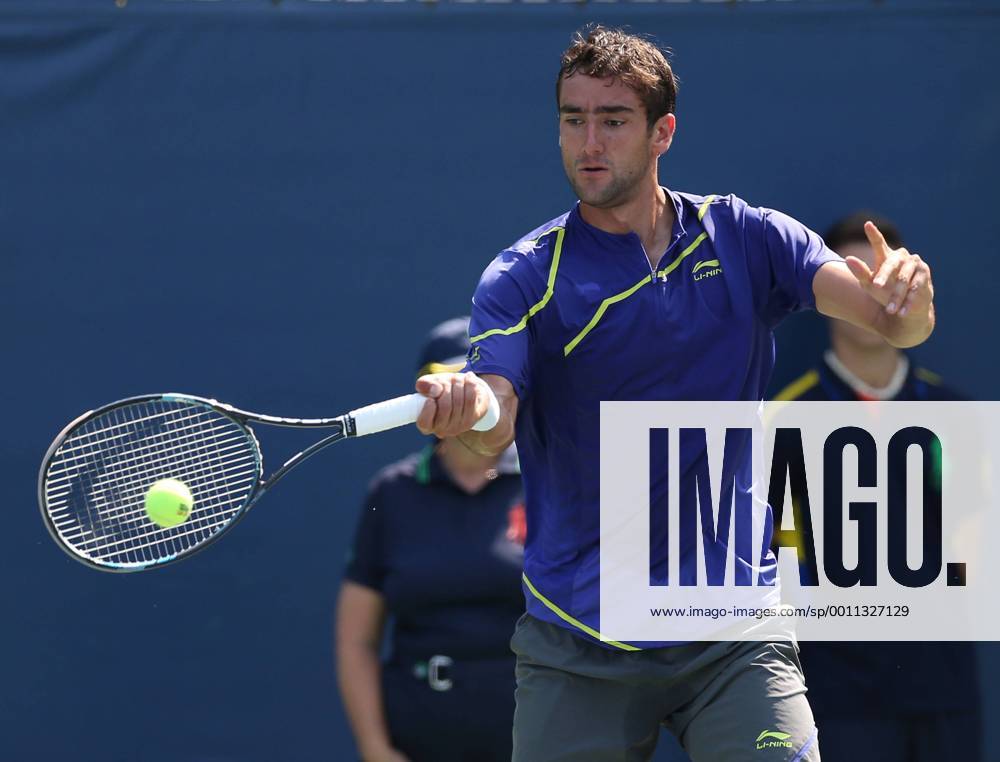 US Open 2012, USTA Billie Jean King National Tennis Center, Flushing Meadows, New York, ITF Grand Slam Tennis Tournament . Marin Cilic (CRO) Aktion, Einzelbild, , Querformat,