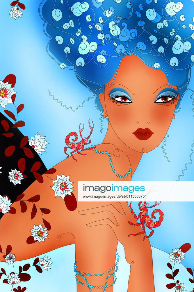 Beautiful woman as Scorpio zodiac sign