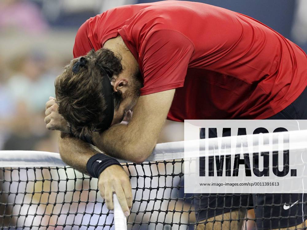 Juan Martin Del Potro of Argentina reacts on day 11 in Arthur Ashe Stadium at the BillieJeanKing National Tennis Center in New York City on September 6, 2012. NYP20120906146