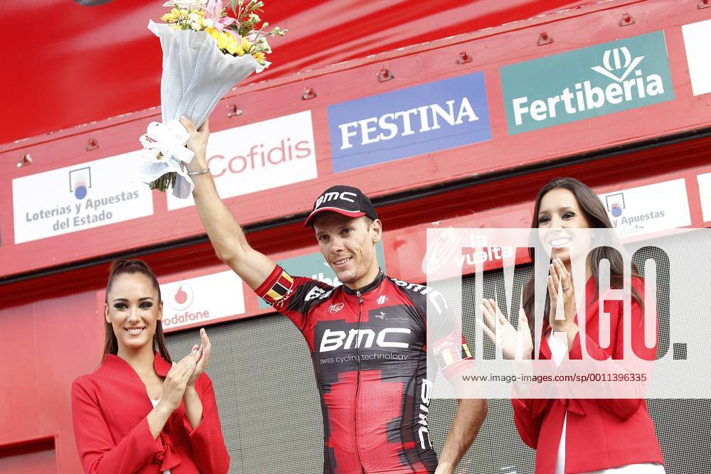 Philippe Gilbert celebrates the victory in the stage of La Vuelta 2012 beetwen Penafiel-La Lastrilla.September 7,2012. (201209075373)