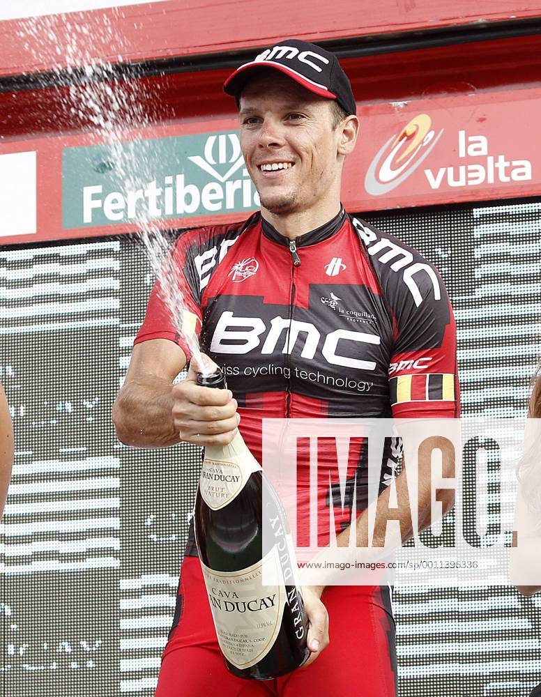 Philippe Gilbert celebrates the victory in the stage of La Vuelta 2012 beetwen Penafiel-La Lastrilla.September 7,2012. (201209075375)