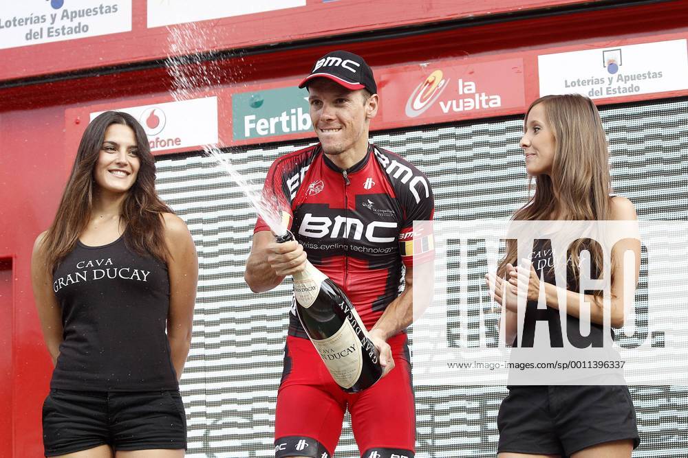 Philippe Gilbert celebrates the victory in the stage of La Vuelta 2012 beetwen Penafiel-La Lastrilla.September 7,2012. (201209075379)