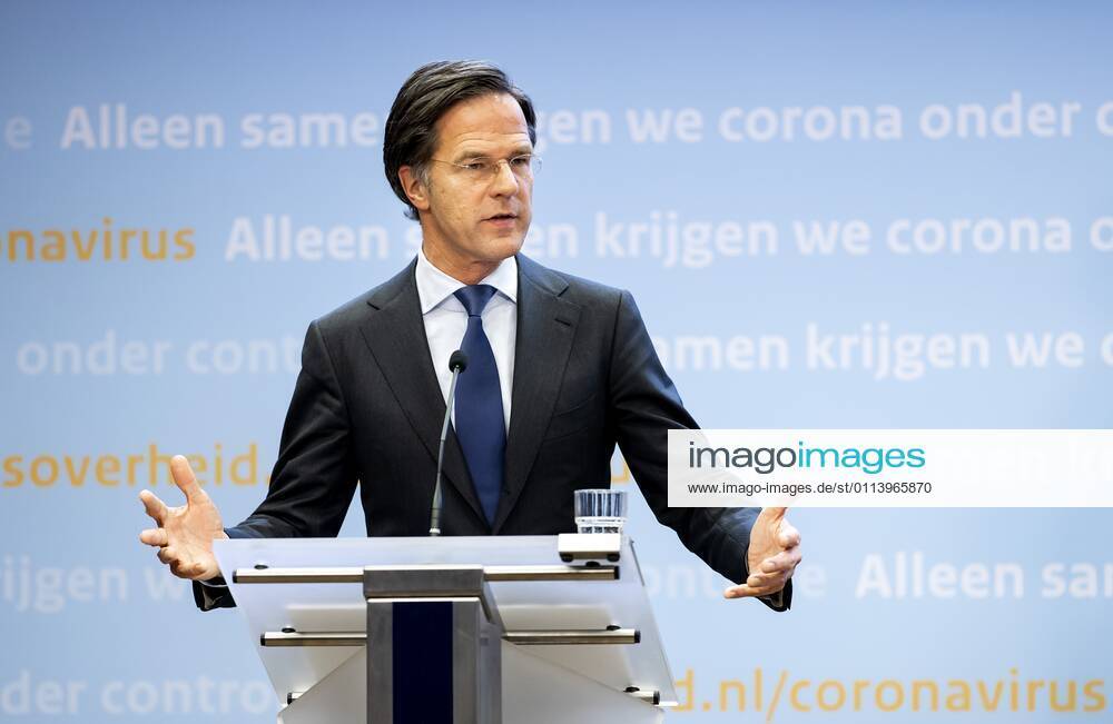 DEN HAAG Prime Minister Mark Rutte during a press conference on the coronation measures The curfew is being extended because the cabinet believes it needs the measure to create room for other relaxations ANP SEM VAN DER WAL