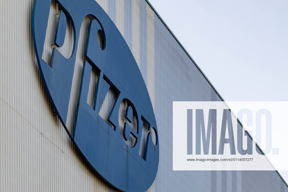 Pfizer Deutschland GmbH Pfizer logo at the Pfizer Deutschland GmbH headquarters in Karlsruhe, Germany
