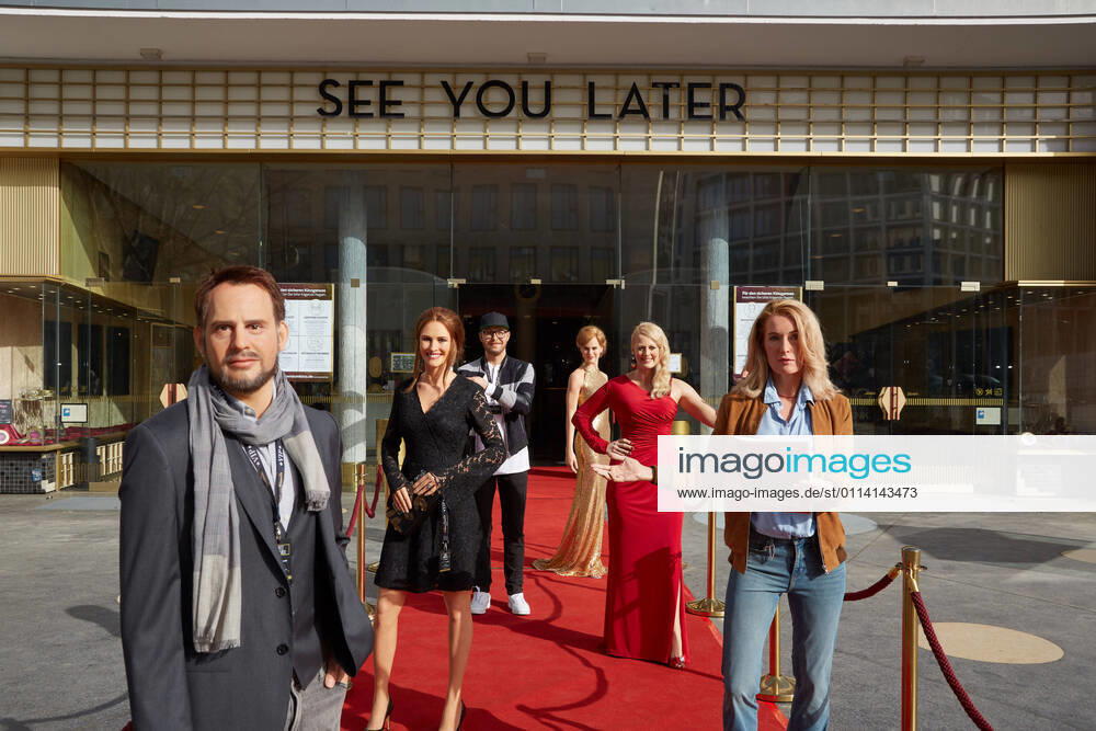 Under the motto SEE YOU LATER Madame Tussauds Berlin presents wax figures of Moritz Bleitreu, Maria Furtwaengler, Julia Roberts, Barbara Schoenberger, Mark Forster and Nicole Kidmann on the red carpet in front of the Zoo Palast Berlin on 25 02 2021 Madame Tussauds Berlin SEE YOU LATER