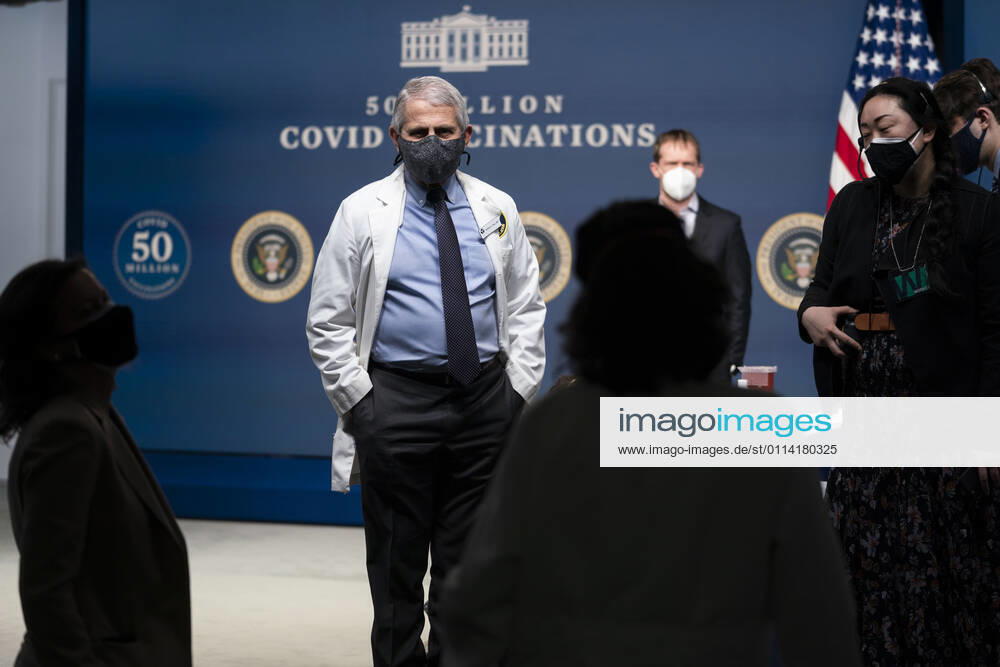 Dr. Anthony Fauci is seen before President Joe Biden participates in an event commemorating the 50 million COVID-19 vaccine shot during a ceremony at the White House, Thursday, Feb. 25, 2021. Ms. Bussey lives in Southeast DC. Ms. Bussey has been working ever since the pandemic Washington USA - ZUMAs152 20210225_zaa_s152_219