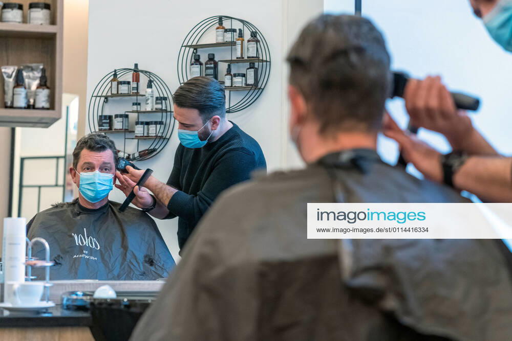 Berlin,Germany,GER,with today the hairdressers nationwide are allowed to go back to their work Picture was taken in the premises of Chamun Coiffeur and Beauty Kurfürstendamm