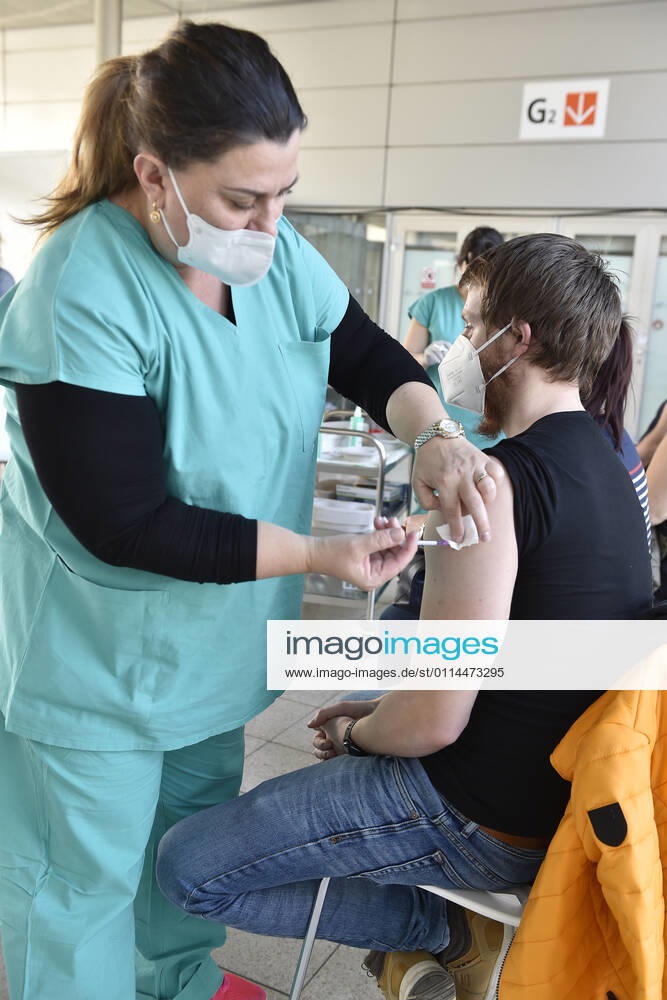The Vaccination centre at the Brno Exhibition Grounds starts vaccinate the Svazna School teachers with Comirnaty vaccine from Pfizer BioNTech, on Tuesday, March 2nd, 2021. (CTKxPhoto VaclavxSalek) CTKPhotoP202103020844201 sal 11
