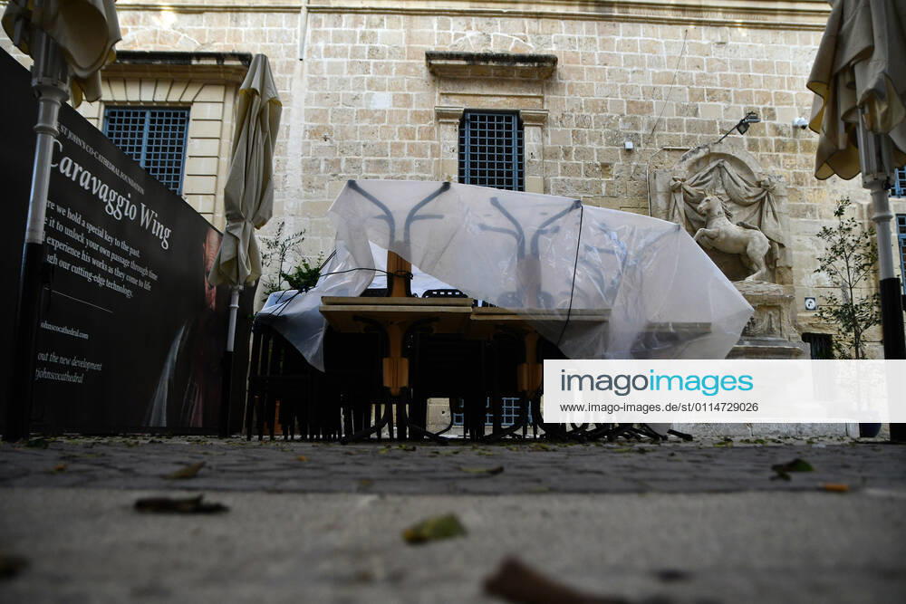 (210305) -- VALLETTA, March 5, 2021 -- Photo taken on March 5, 2021 shows closed dining area of a restaurant in Valletta, Malta. Malta has ordered the closure of the country s restaurants along with clubs, bars and places of entertainment until April 11 in a raft of measures to contain the spread of COVID-19, Prime Minister Robert Abela said on Thursday. (Photo by Xinhua) MALTA-VALLETTA-COVID-19-MEASURES JonathanxBorg