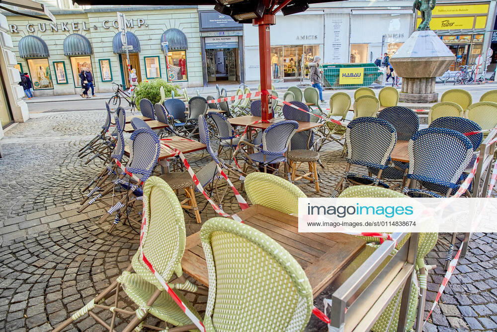 (210306) -- VIENNA, March 6, 2021 -- Photo taken on March 6, 2021 shows sealed-off tables and chairs outside a restaurant in Vienna, Austria. For the year 2020, Austria s GDP recorded the most striking decline since 1945 with a minus of 6.6%. (Photo by Xinhua) AUSTRIA-VIENNA-COVID-19-GDP-DECLINE GeorgesxSchneider
