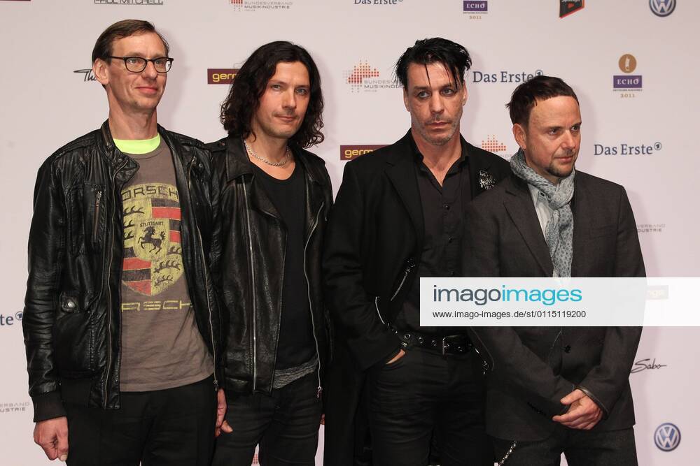 Ramstein at the Echo 2011 the German Music Award at the Red Carpet in the Messe Berlin at the Radio Tower It is the 20 Echo 20 years Echo