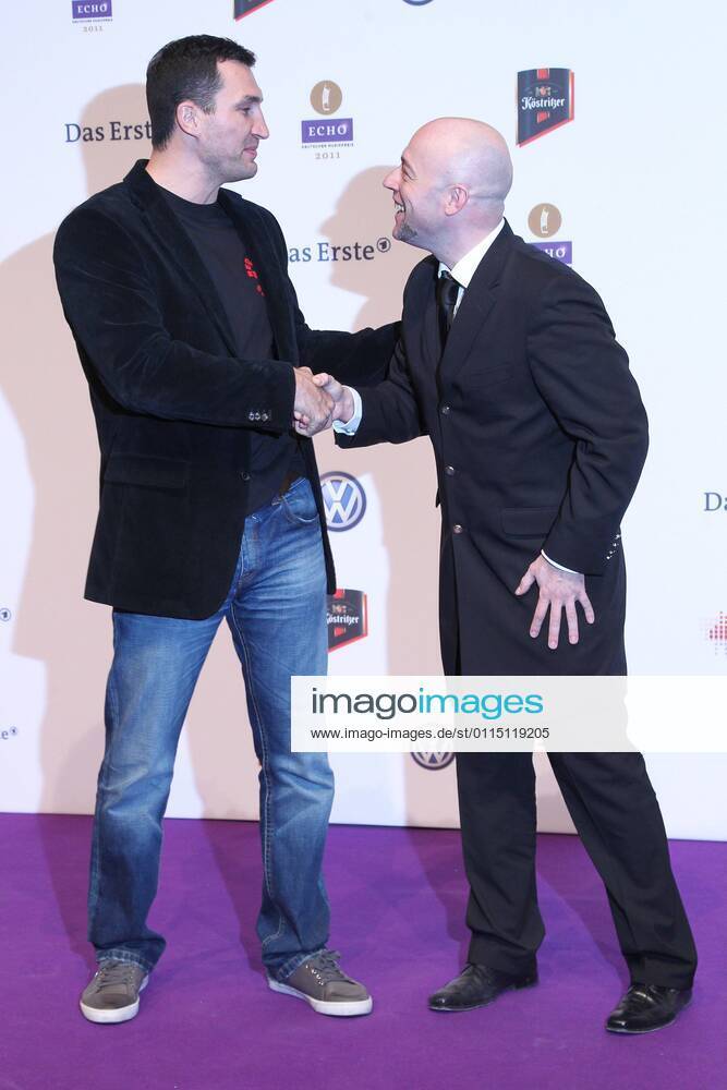 The Count of Unheilig and Wladimir Klitschkow at the Echo 2011 the German Music Award at the Red Carpet in the Messe Berlin am Funkturm It is the 20 Echo 20 years Echo