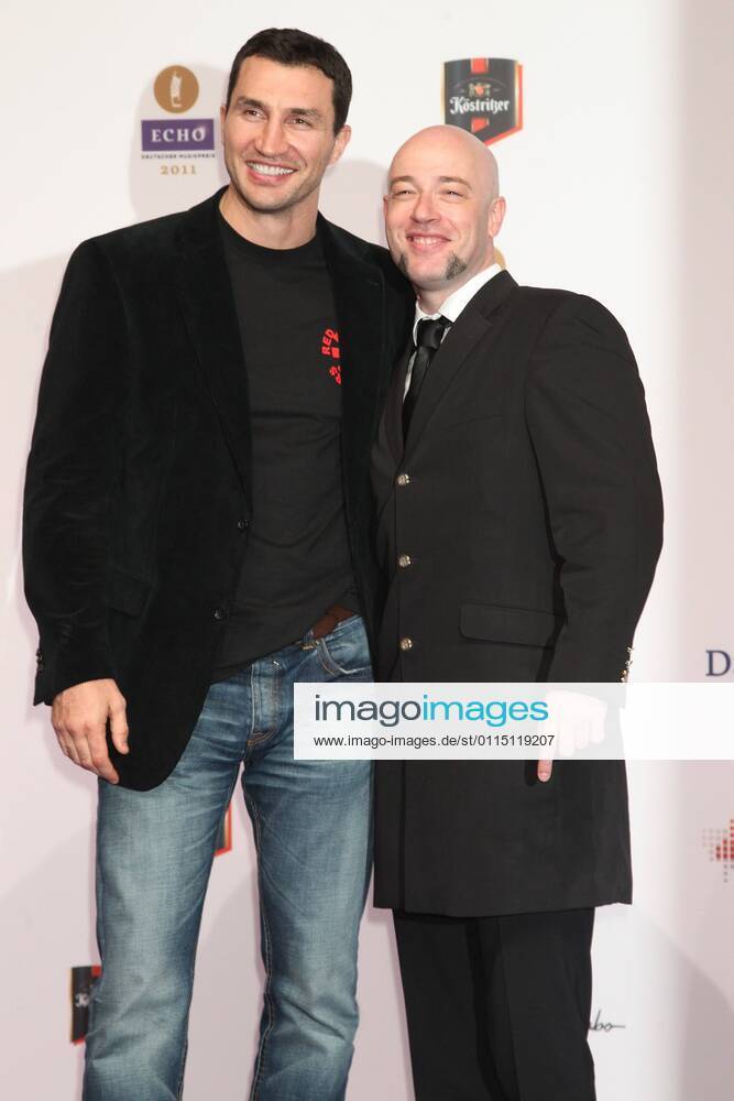 The Count of Unheilig and Wladimir Klitschkow at the Echo 2011 the German Music Award at the Red Carpet in the Messe Berlin am Funkturm It is the 20 Echo 20 years Echo
