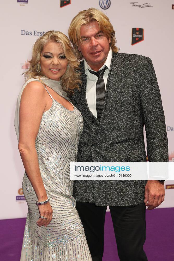 Sandra and her husband at the Echo 2011 the German Music Award at the red carpet in the Messe Berlin am Funkturm It is the 20 Echo 20 years Echo