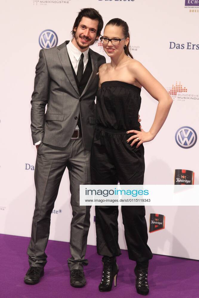 Stefanie Heinzmann and accompaniment at the Echo 2011 the German Music Award at the Red Carpet in the Messe Berlin am Funkturm It is the 20 Echo 20 years Echo