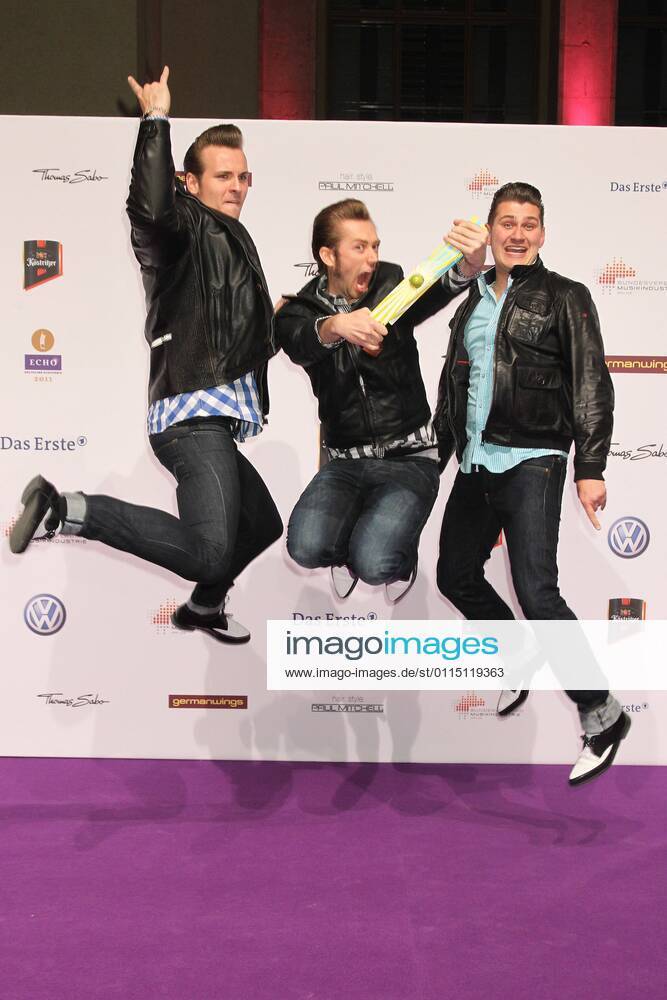 The Baseballs at the Echo 2011 the German Music Award at the Red Carpet in the Messe Berlin am Funkturm Its the 20 Echo 20 years Echo