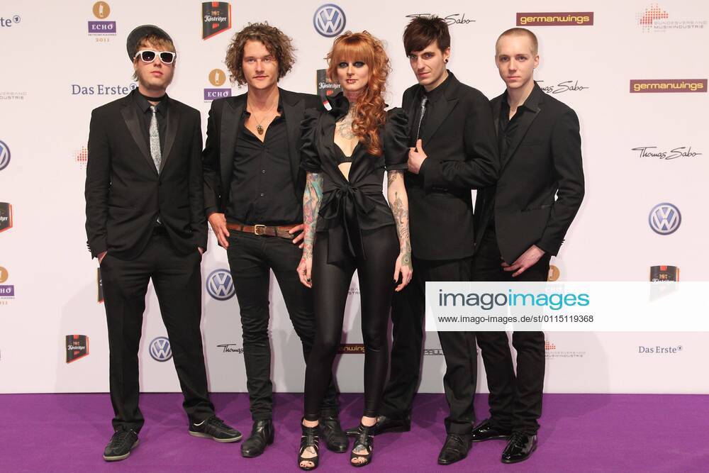 Band Jennifer Rostock at the Echo 2011 the German Music Award at the Red Carpet in the Messe Berlin am Funkturm It is the 20 Echo 20 years Echo