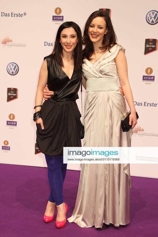Jasmin Wagner and Sibell Kekilli at the Echo 2011 the German Music Award at the Red Carpet in the Messe Berlin am Funkturm It is the 20 Echo 20 years Echo