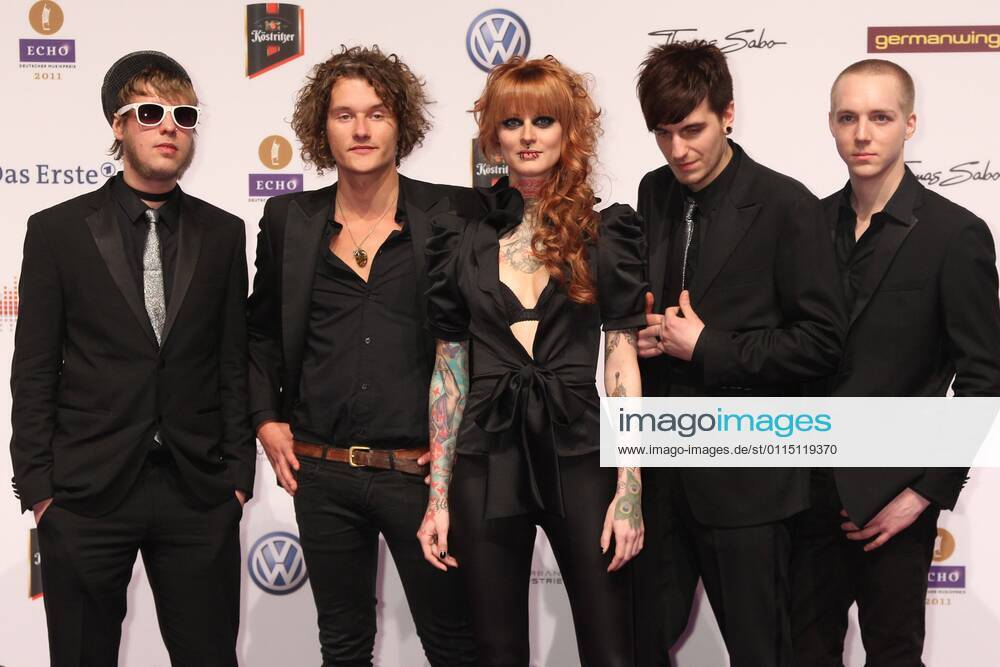 Band Jennifer Rostock at the Echo 2011 the German Music Award at the Red Carpet in the Messe Berlin am Funkturm It is the 20 Echo 20 years Echo