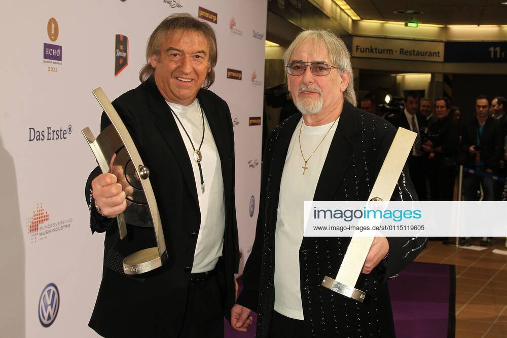 Award winners Amigos at the Echo 2011 the German Music Award at the award winners wall in the Messe Berlin am Funkturm It is the 20 Echo 20 years Echo
