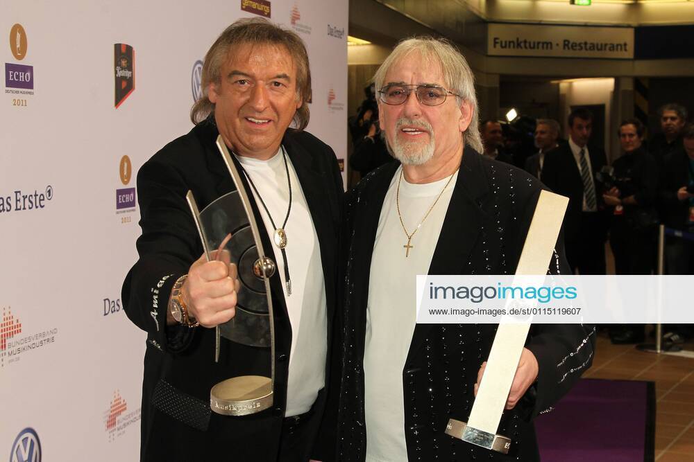 Award winners Amigos at the Echo 2011 the German Music Award at the award winners wall in the Messe Berlin am Funkturm It is the 20 Echo 20 years Echo