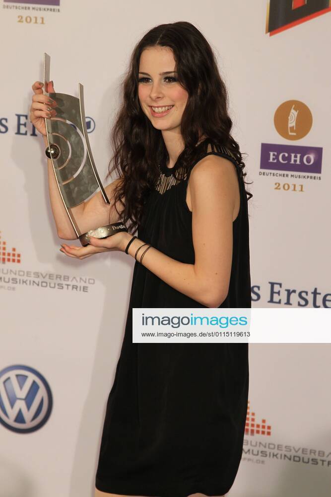 Award winner Lena Meyer Landrut at the Echo 2011 the German Music Award at the award wall in the Messe Berlin am Funkturm It is the 20 Echo 20 years Echo