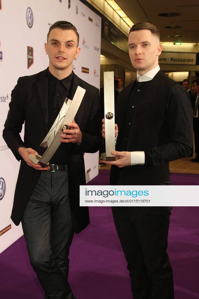 Award winner Hurts at the Echo 2011 the German Music Award at the award winner wall in the Messe Berlin at the radio tower It is the 20 Echo 20 years Echo