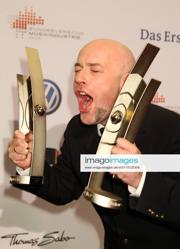 Award winner Der Graf vcon of the band Unheilig at the music award ceremony of the Echo 2011 at the Messehallen am Funkturm in Berlin
