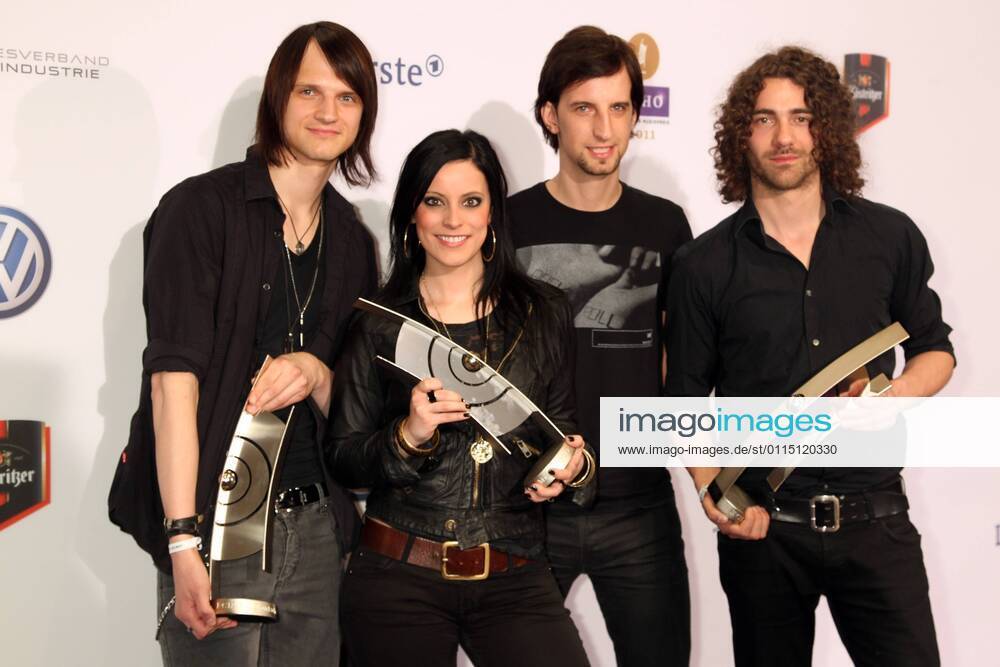 Award winner band Silbermond at the music award ceremony of the Echo 2011 at the Messehallen am Funkturm in Berlin