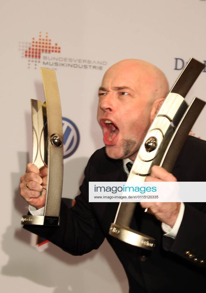 Award winner Der Graf vcon of the band Unheilig at the music award ceremony of the Echo 2011 at the Messehallen am Funkturm in Berlin