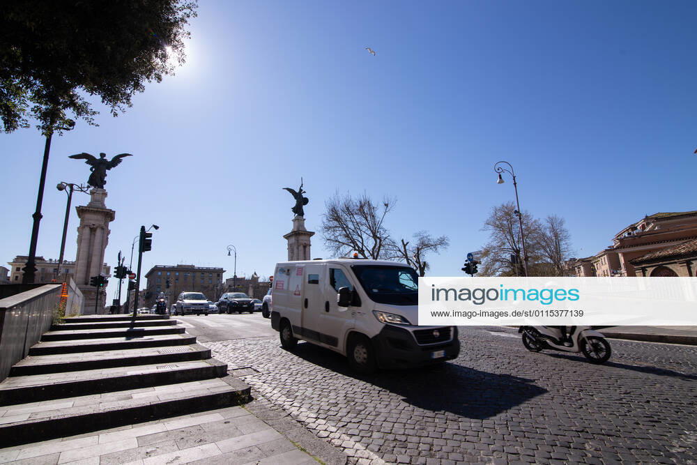 Italy: First day of Red Zone in Rome Cars in a street near St. Peter s Square on first day with red zone restrictions Rome Italy