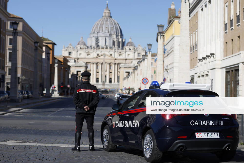 Rome, March 15, 2021. Checks and checkpoints during the first day of lockdown due to the Covid-19 epidemic Editorial Usage Only