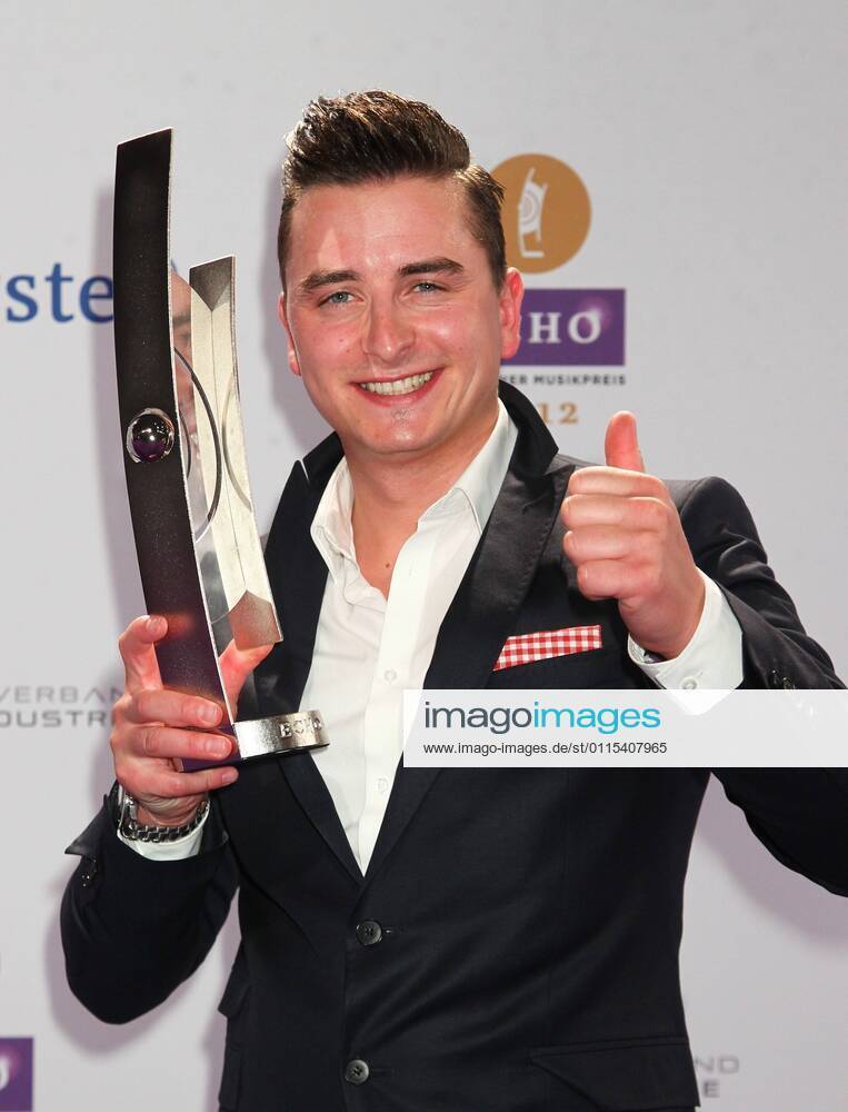 Prizewinner Andreas Gabalier at the Echo 2012 the German Music Award Prizewinner before the award ceremony at the Messe Berlin