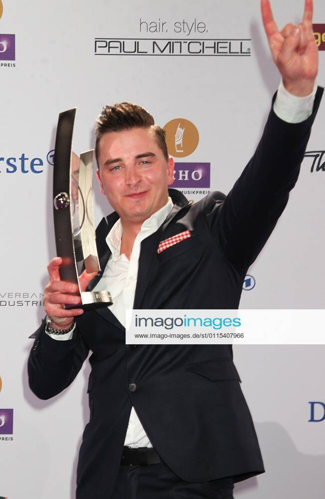 Prizewinner Andreas Gabalier at the Echo 2012 the German Music Award Prizewinner before the award ceremony at the Messe Berlin