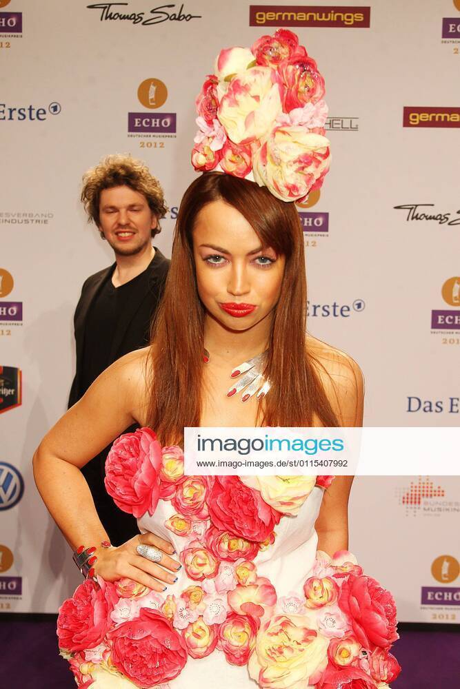 Aura Dione at the Echo 2012 the German Music Award on the Red Carpet before the ceremony at the Messe Berlin