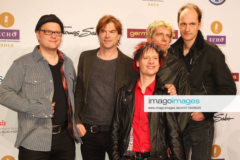 Die Toten Hosen at the Echo 2012 the German Music Award on the Red Carpet before the ceremony at the Messe Berlin