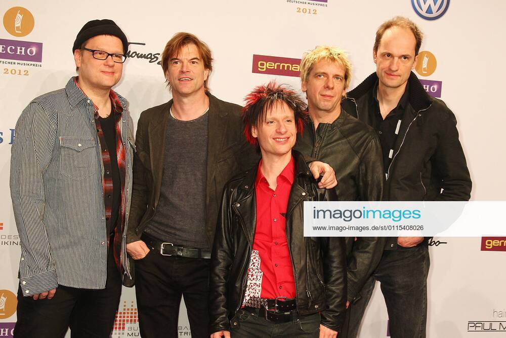Die Toten Hosen at the Echo 2012 the German Music Award on the Red Carpet before the ceremony at the Messe Berlin