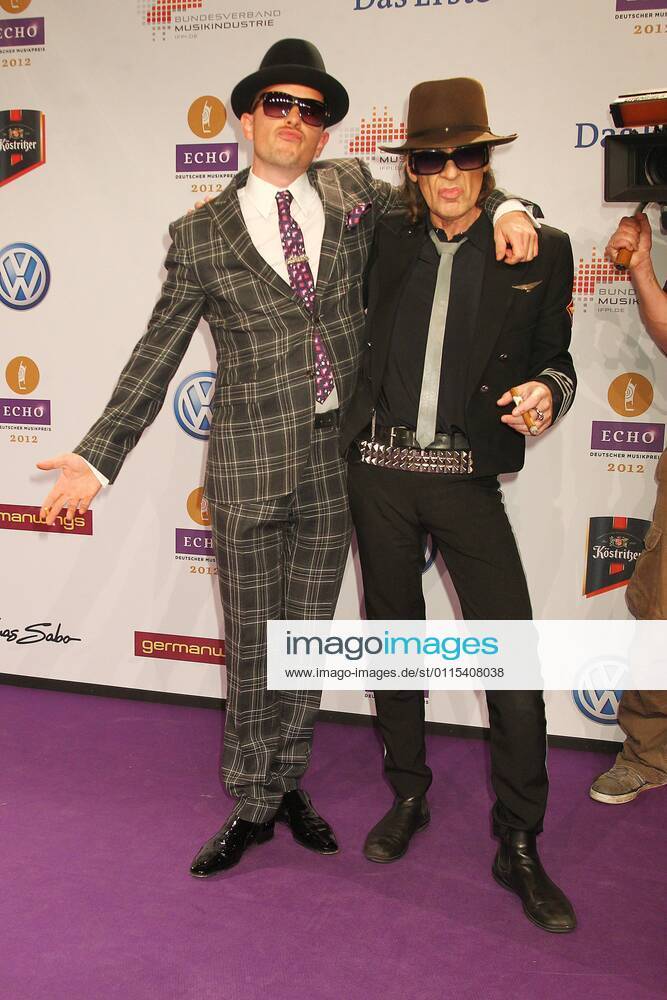 Udo Lindenberg and Jan Delay at the Echo 2012 the German Music Award on the Red Carpet before the ceremony at the Messe Berlin