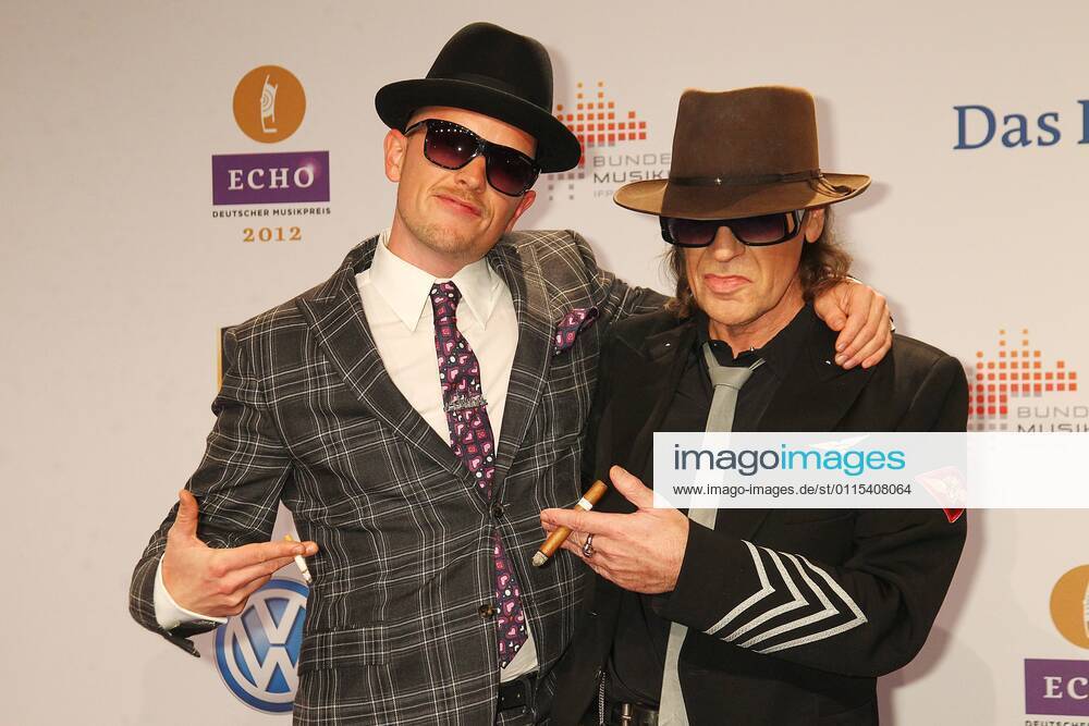 Udo Lindenberg and Jan Delay at the Echo 2012 the German Music Award on the Red Carpet before the ceremony at the Messe Berlin