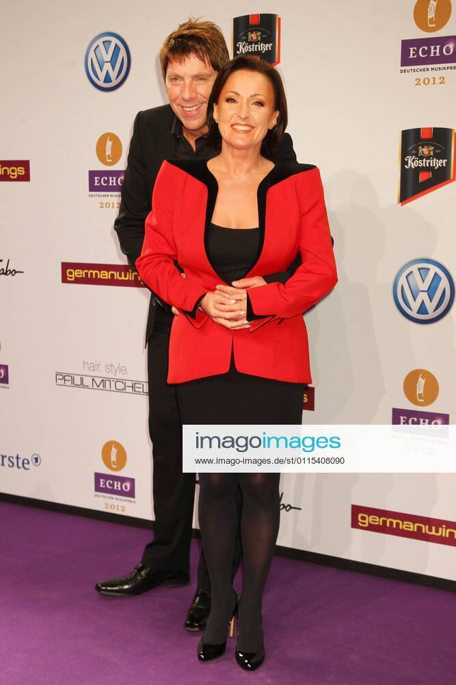 Ute Freudenberg and Christian Lais at the Echo 2012 the German Music Award on the Red Carpet before the ceremony at the Messe Berlin