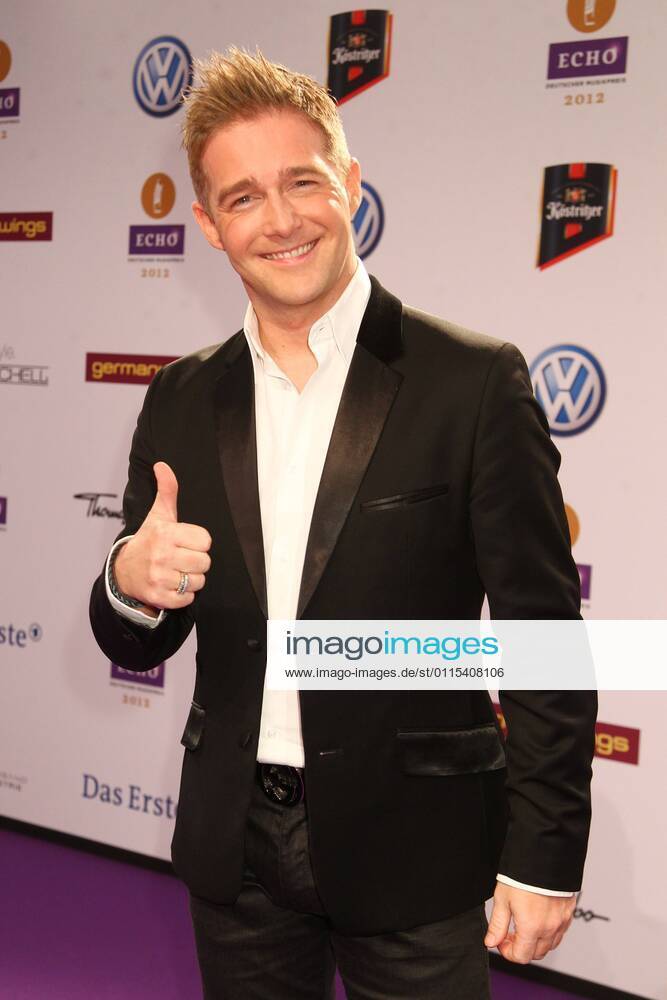 Christoff the superstar from Belgium at the Echo 2012 the German Music Award on the red carpet before the award ceremony at the Messe Berlin